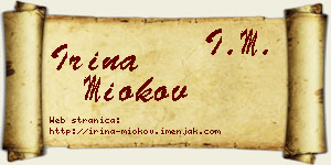 Irina Miokov vizit kartica